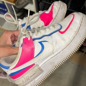 Nike Platform Airforces Pink and blue accents